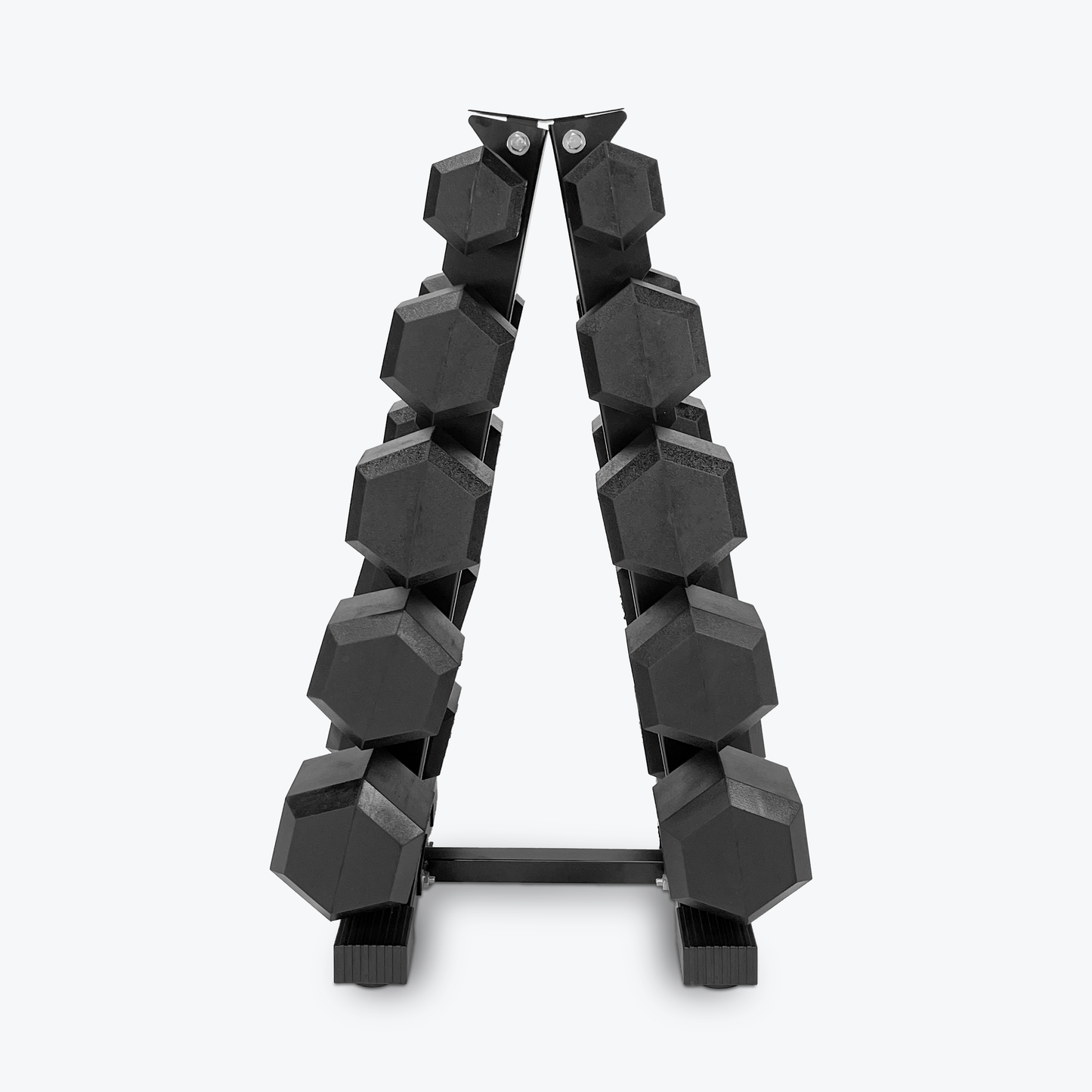 Compact Rubber Hex Dumbbell Bundle: 5 to 25 lb