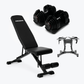 Bundle: Set of Dumbbells (10 - 90 lb) & Bench