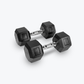 Compact Rubber Hex Dumbbell Bundle: 5 to 25 lb
