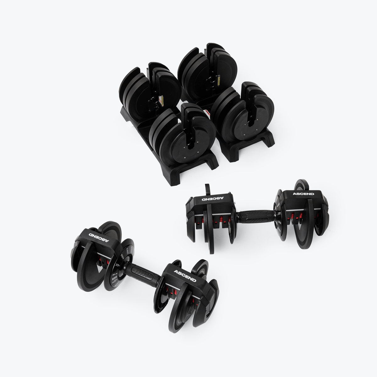Bundle:  Ascend 3-in-1 Adjustable Dumbbells (7 to 52.5 lb) & Bench