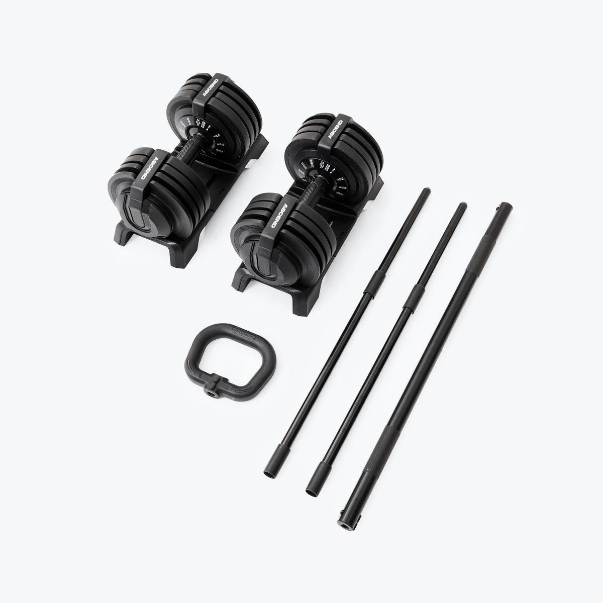 Bundle:  Ascend 3-in-1 Adjustable Dumbbells (7 to 52.5 lb) & Bench