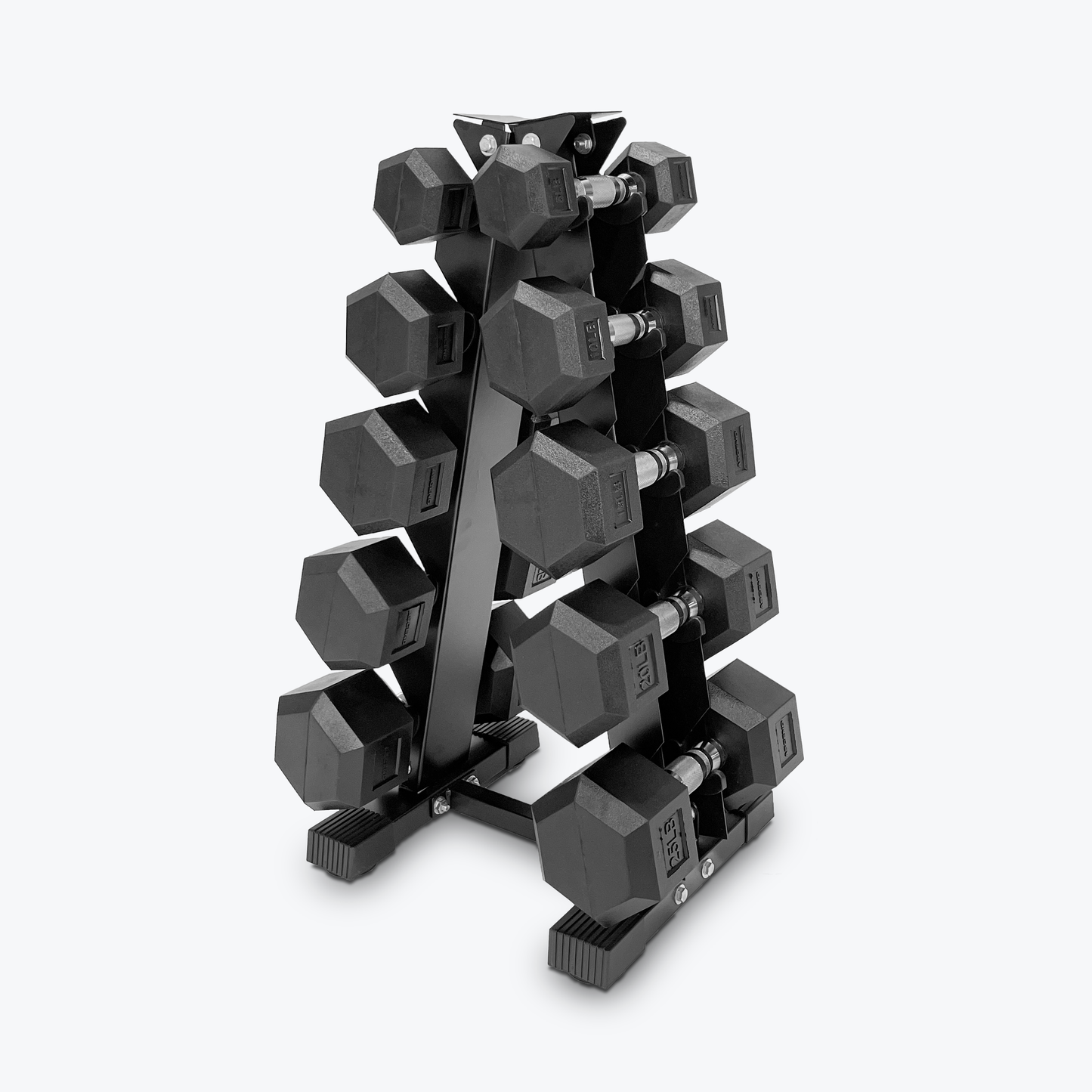 Hex Dumbbell Sets With Rack: 5-25, 5-50 & 5-80 lb