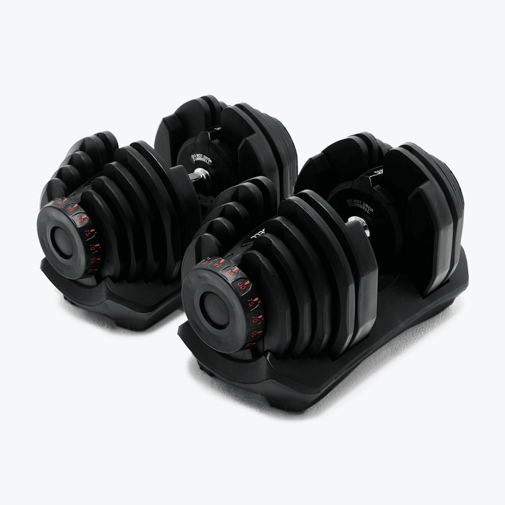 Bundle: Set of Dumbbells (10 - 90 lb) & Bench